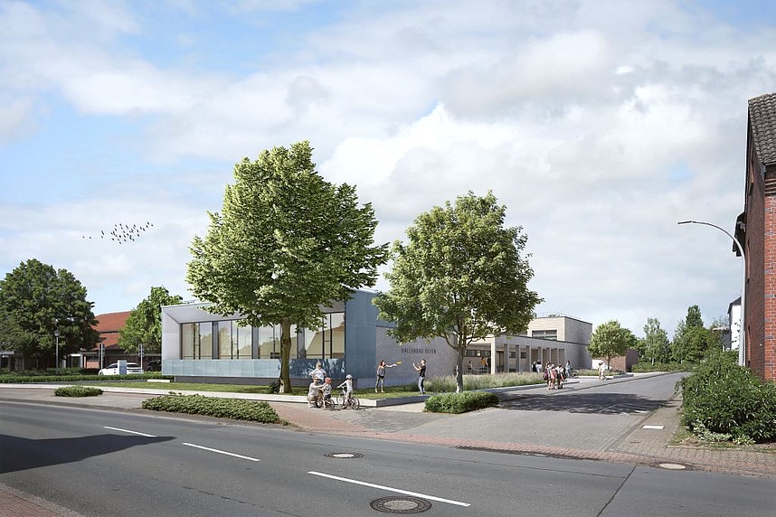 Bauvorhaben Hallenbad - Visualisierung Neues Gebäude