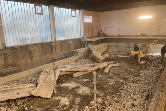 Umbauarbeiten im Olfener Hallenbad