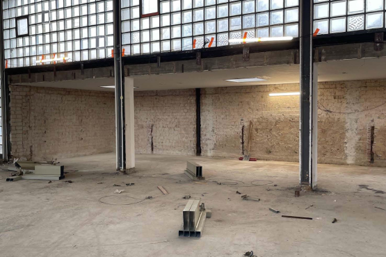 Umbauarbeiten in der Geest-Turnhalle